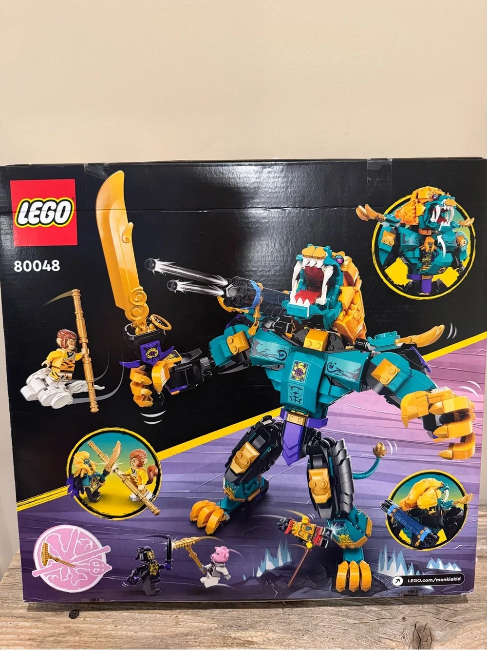 Lego Monkie Kid Mighty Azure Lion - Teal & Gold Action Build